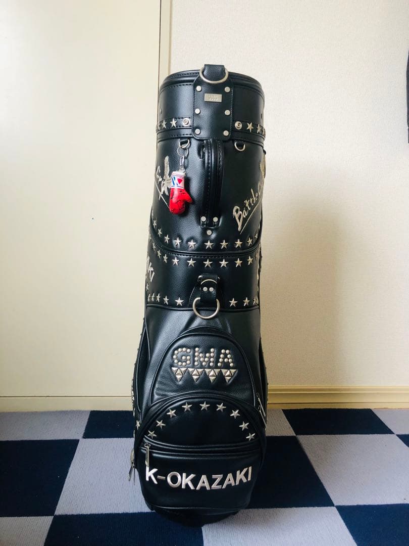 GMA K-OKAZAKI ブラックゴルフバッグ
