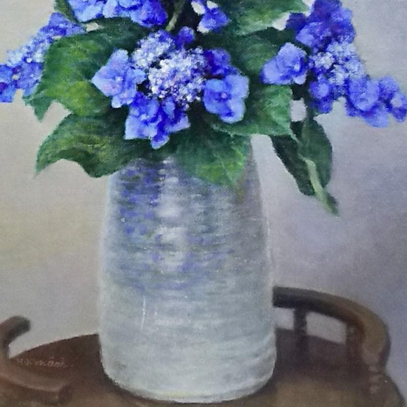 ★近藤 博史 ★「紫陽花 」油絵Ｆ6号 新品額！