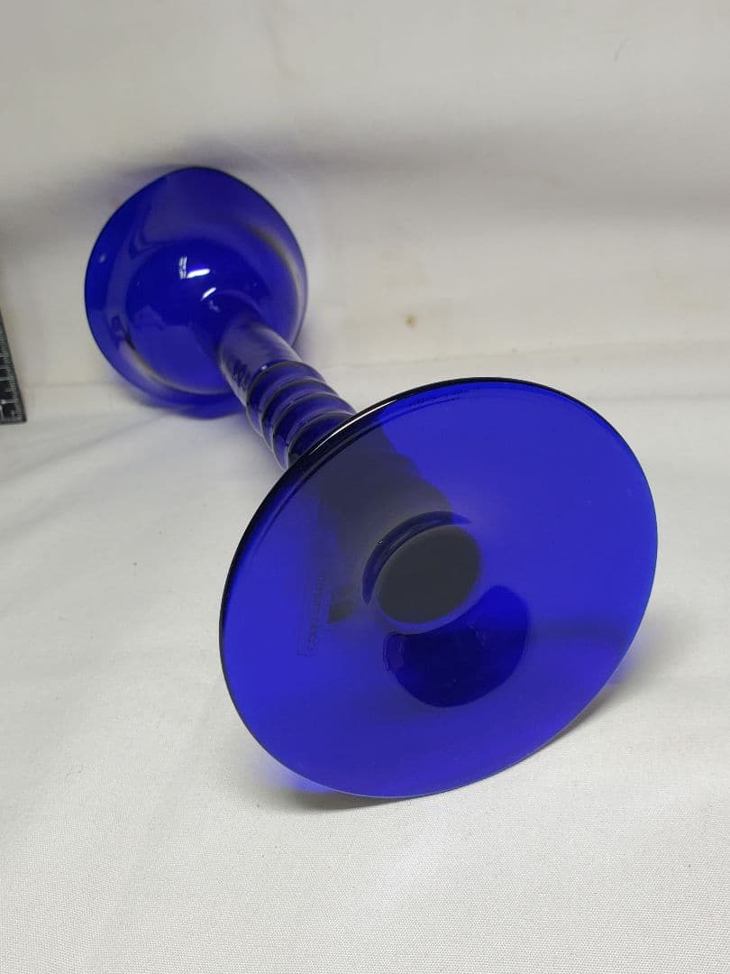 保管品　レトロ　carlo moretti　ブルーガラス　工芸品　高さ約25㎝