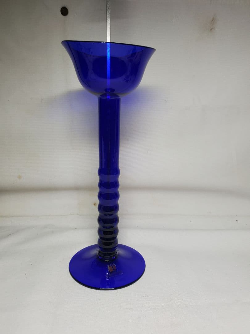 保管品　レトロ　carlo moretti　ブルーガラス　工芸品　高さ約25㎝