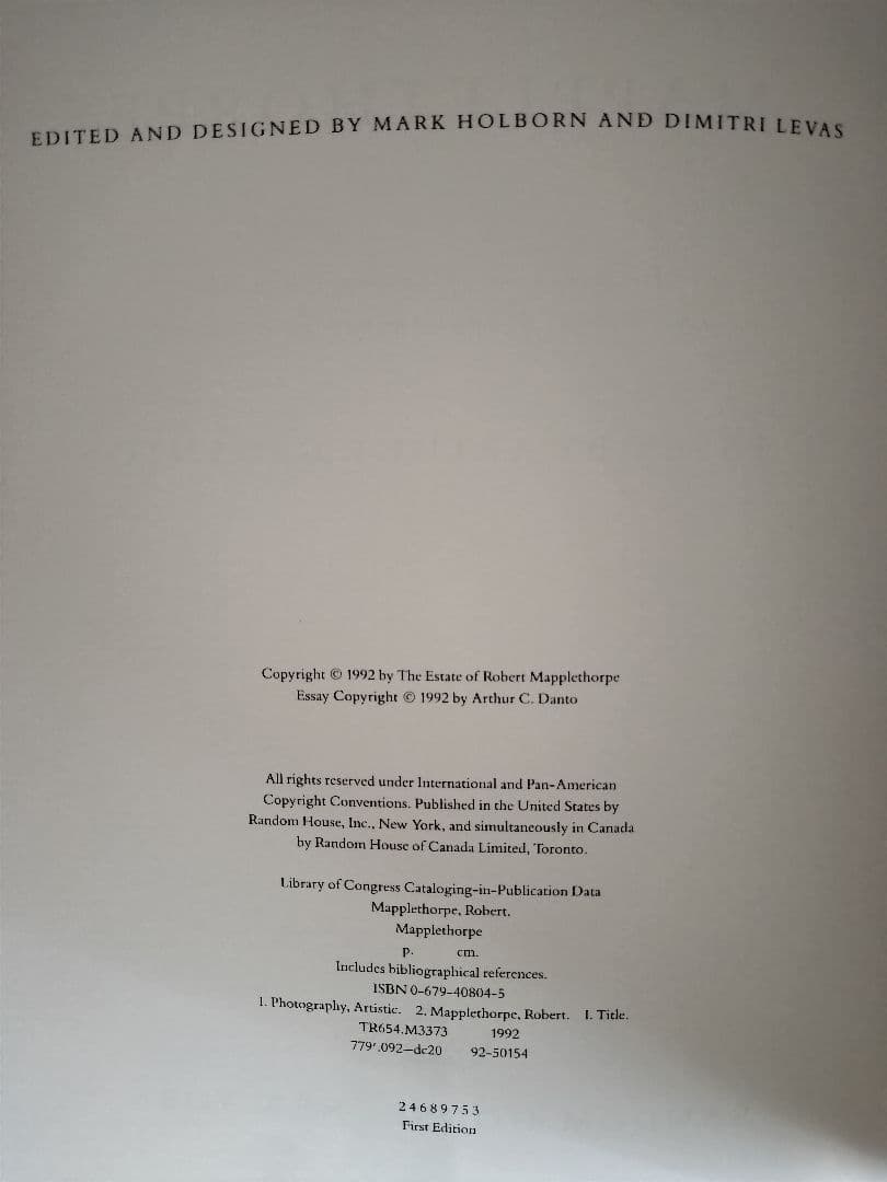 MAPPLETHORPE アートブック　初版