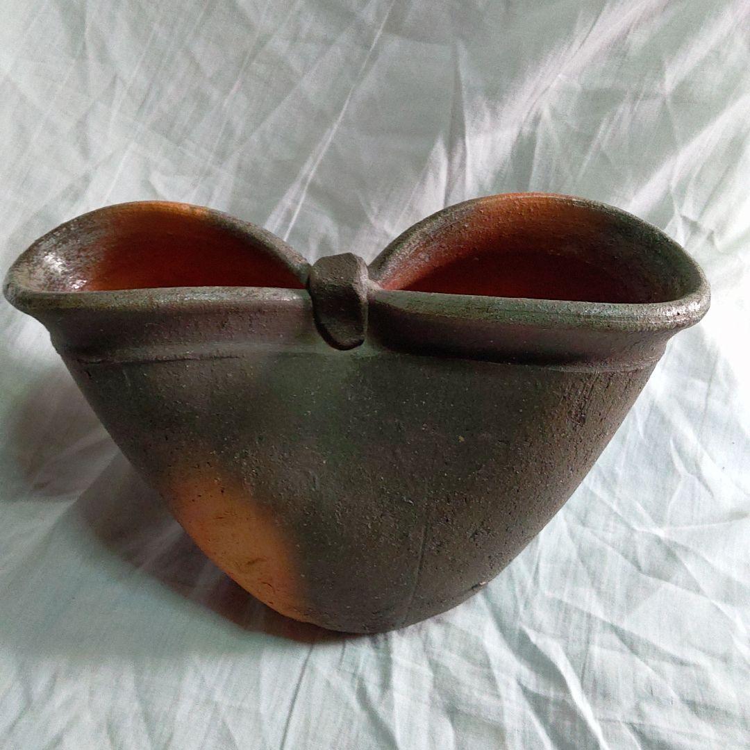 備前焼　はぜ壺型花器