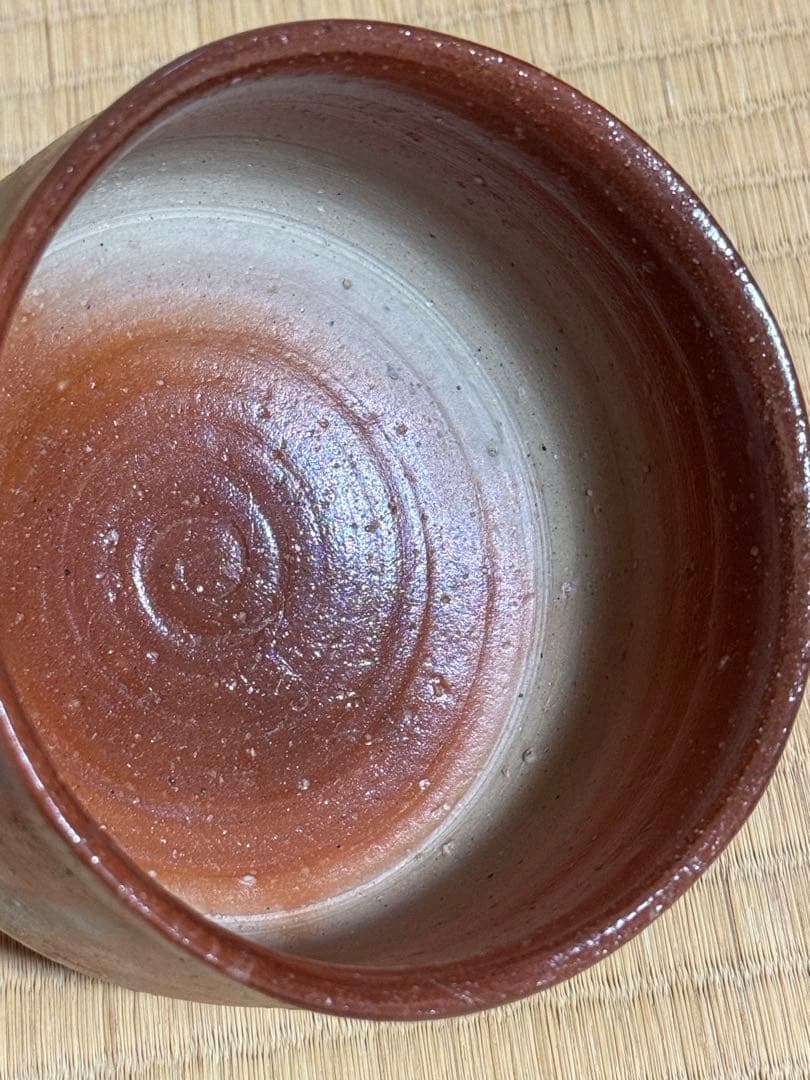 備前焼　人間国宝　山本陶秀　緋襷茶碗