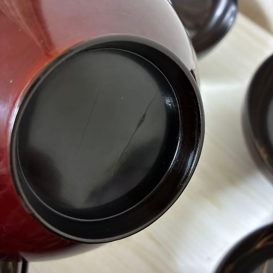 骨董　汁椀　木製漆器　蒔絵　アンティーク