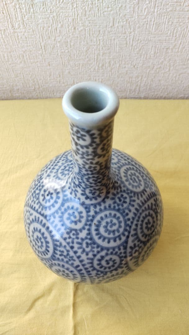 円左エ門　有田焼　花瓶　蛸唐草　鶴首瓶