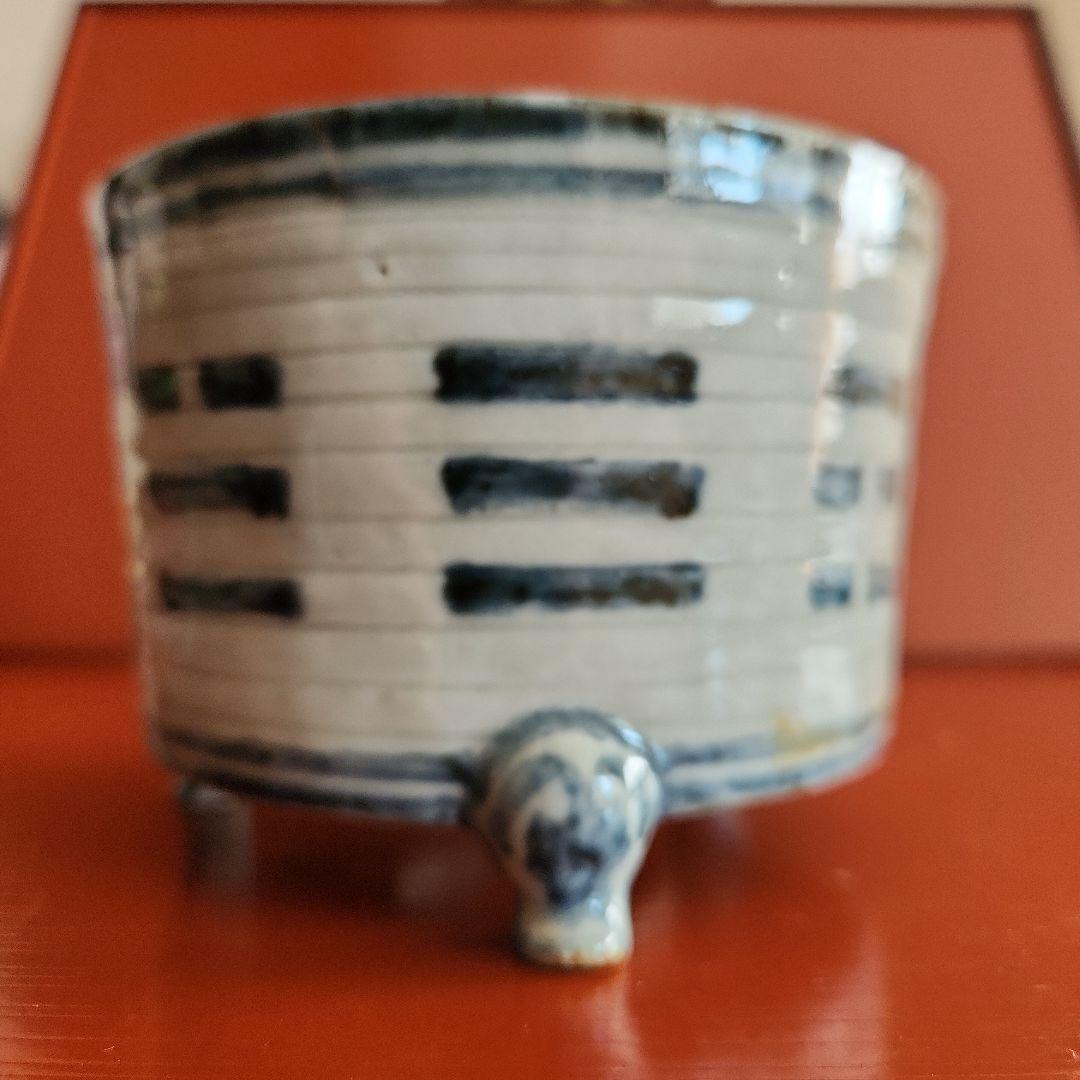 李朝　八卦紋染付け算き香枦