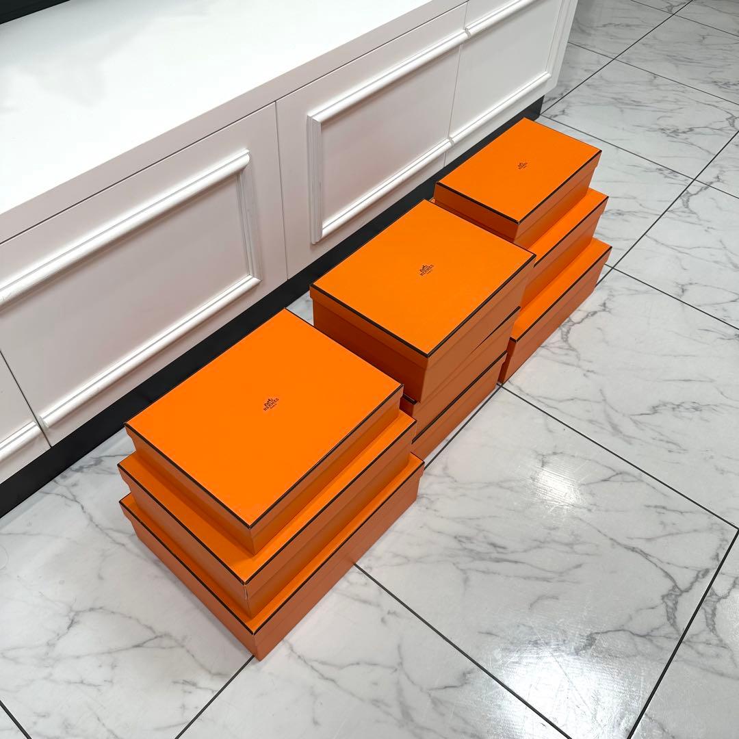 20 美品　HERMES　エルメス　オレンジ　空箱　化粧箱　9個セット