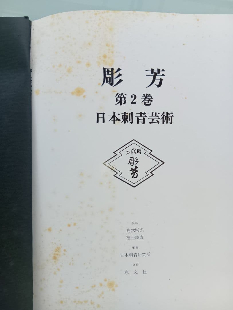 日本刺青芸術 彫芳 第2巻　入墨　刺青