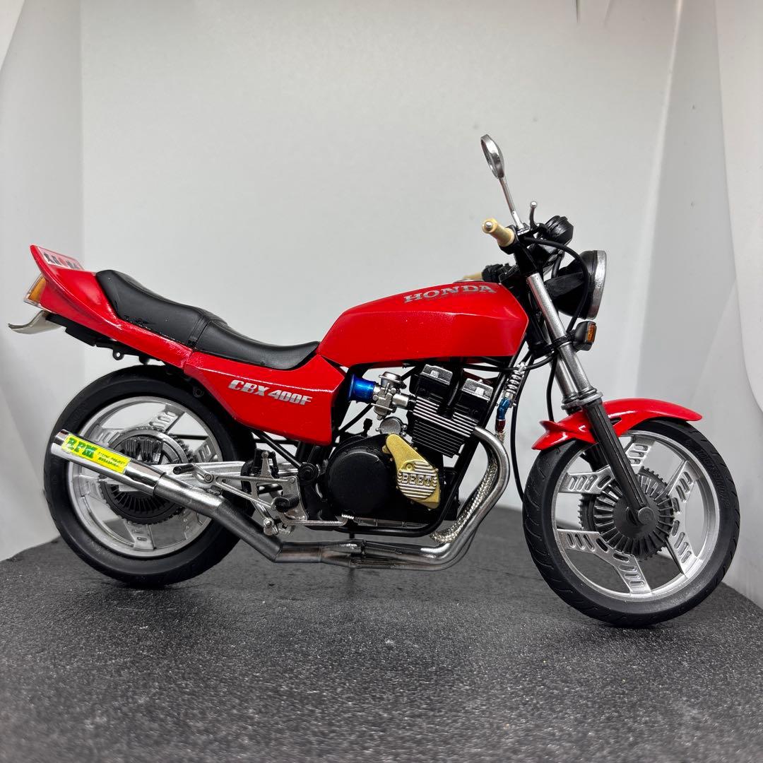 プラモデル完成品　アオシマ　ホンダ CBX400F 1/12 ソリッド　旧車會