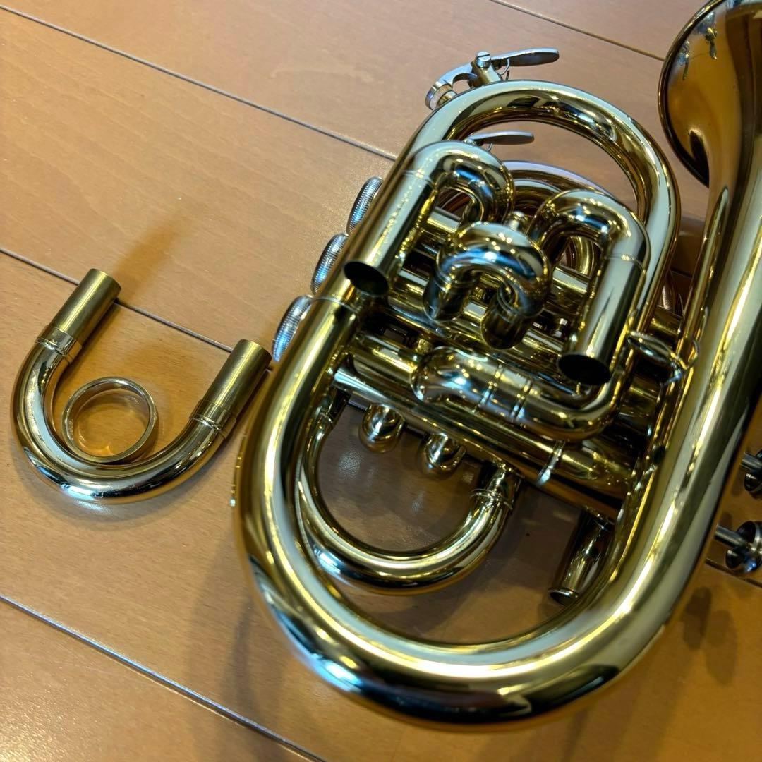 ポケットトランペット MPT250L Minerva ケース付き