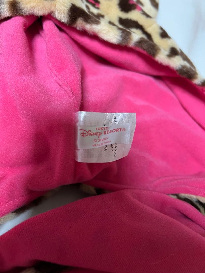 【美品】 ミニー マフラーキャップ ヒョウ柄