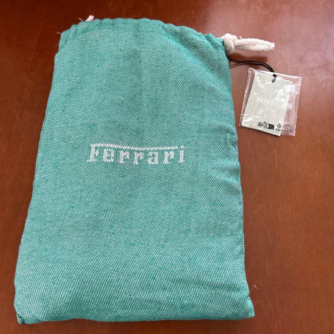 非売品　未使用　Ferrari フェラーリ　タオル ターコイズ ストライプ