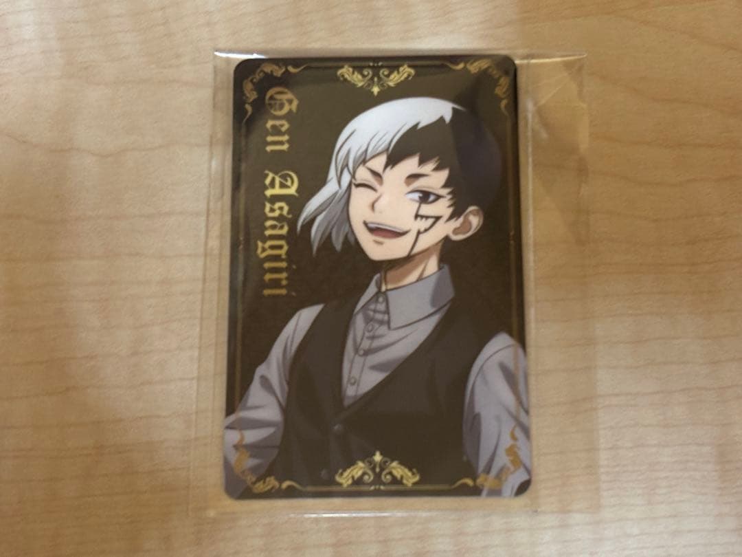 Theキャラ 缶バッジ　カード　ゲン　ドクスト　ブラックスーツ　ジャンフェス