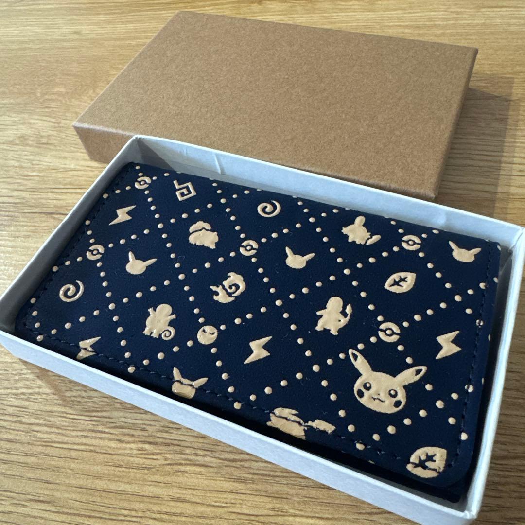 甲州印伝 ポケモン 紺 カードケース 名刺入れ