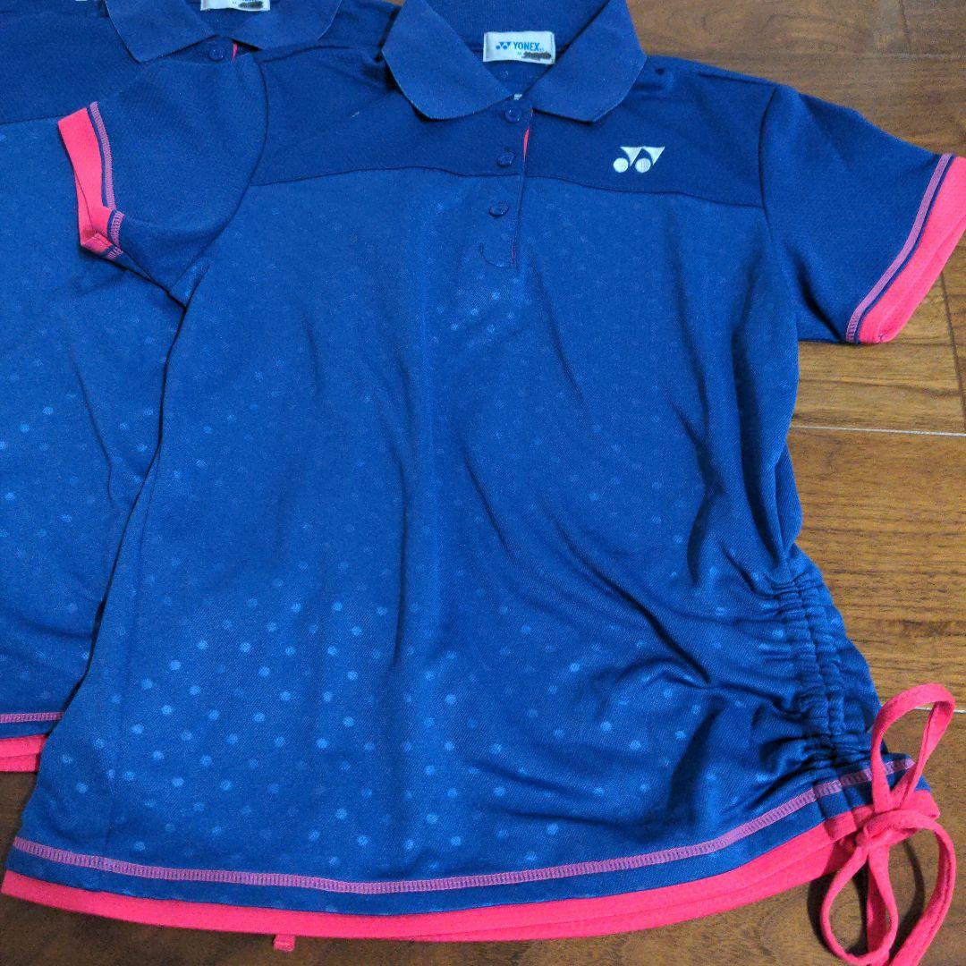 ヨネックス　ポロシャツ　4枚セット　青　水玉М