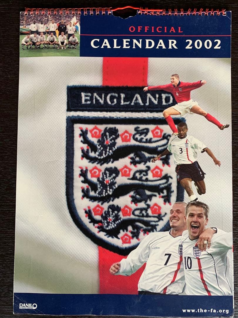 入手不可能！England Calendar 2002 FA公認商品