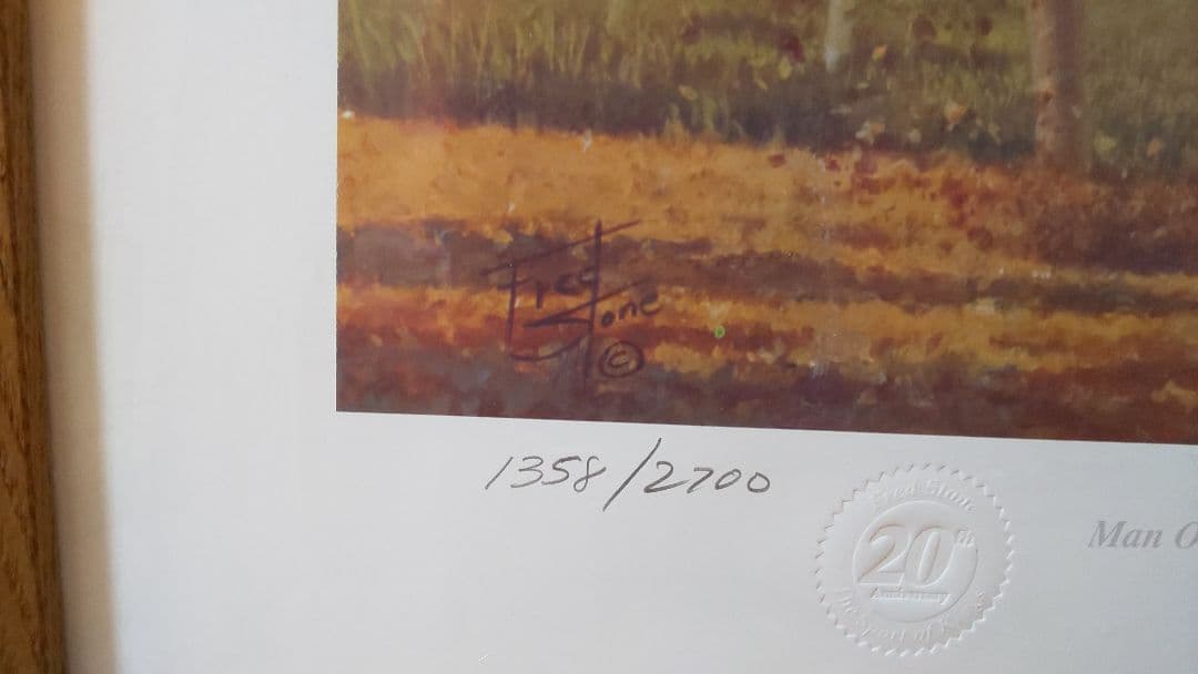 希少FredStoneの絵画95,96年アメリカ年度代表馬Cigar(シガー)