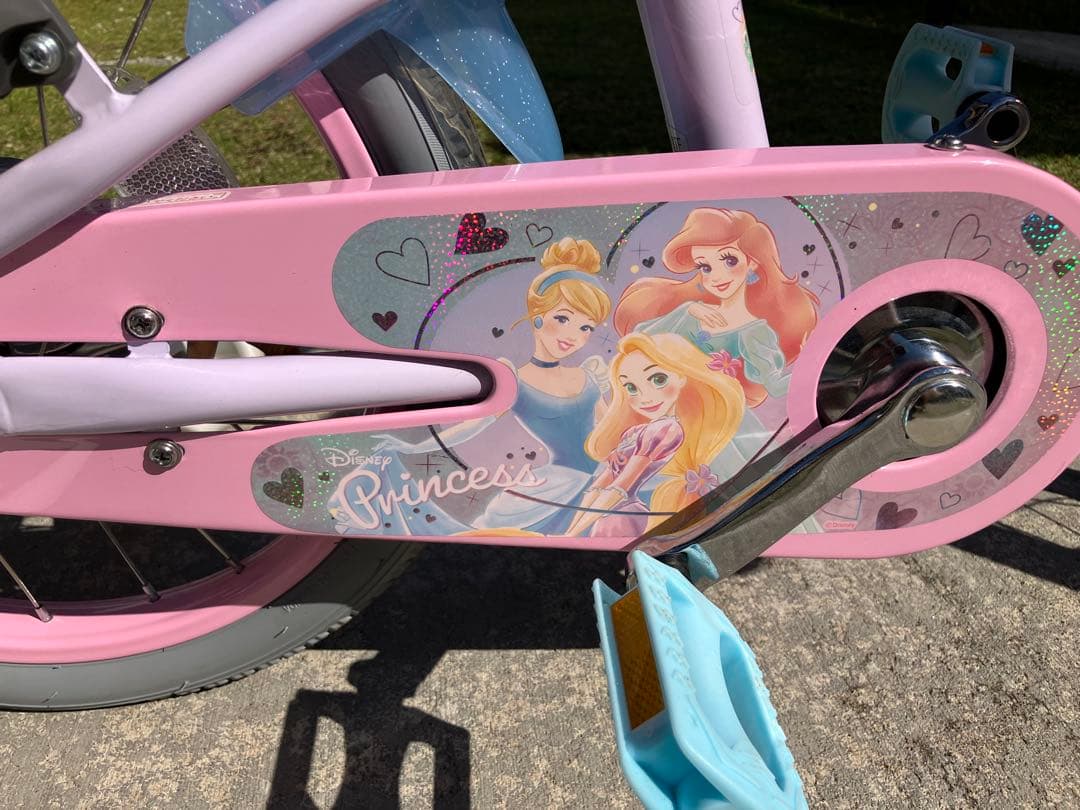 ディズニープリンセス　キッズ　自転車　ヘルメット　ゆめラブ　16インチ　説明書有