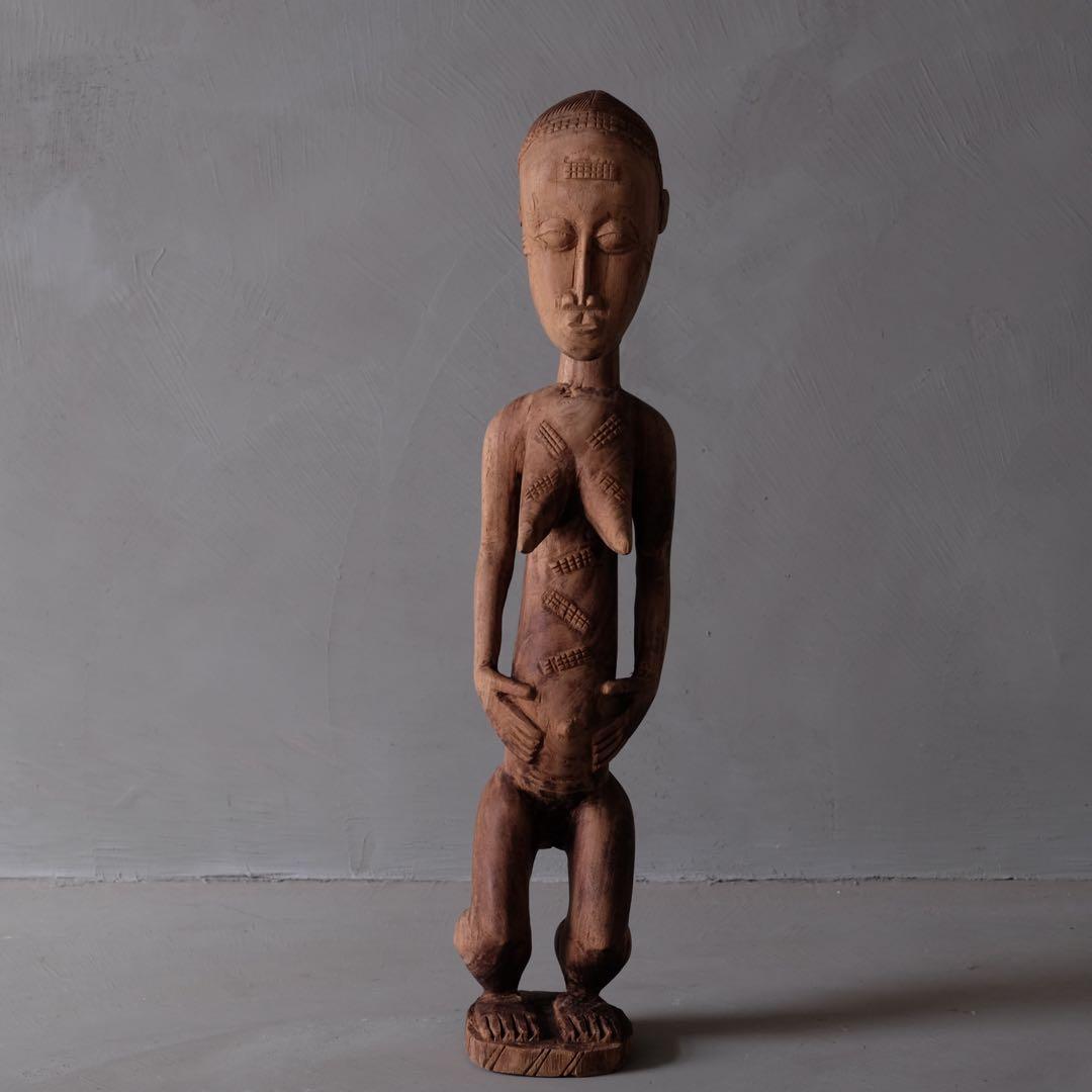 古いアフリカの木像　アンティーク プリミティブ バウレ族 バマナ族 ドゴン族