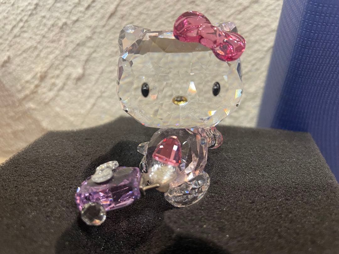 レア　補修あり　スワロフスキー　キティ　ハローキティ　置物　トラベル　旅行