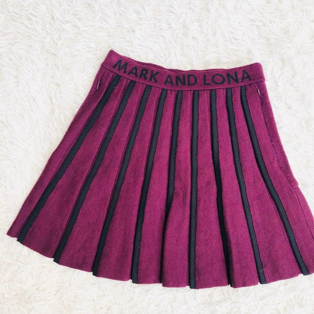MARK AND LONA マークアンドロナ　ゴルフスカート　ニットスカート