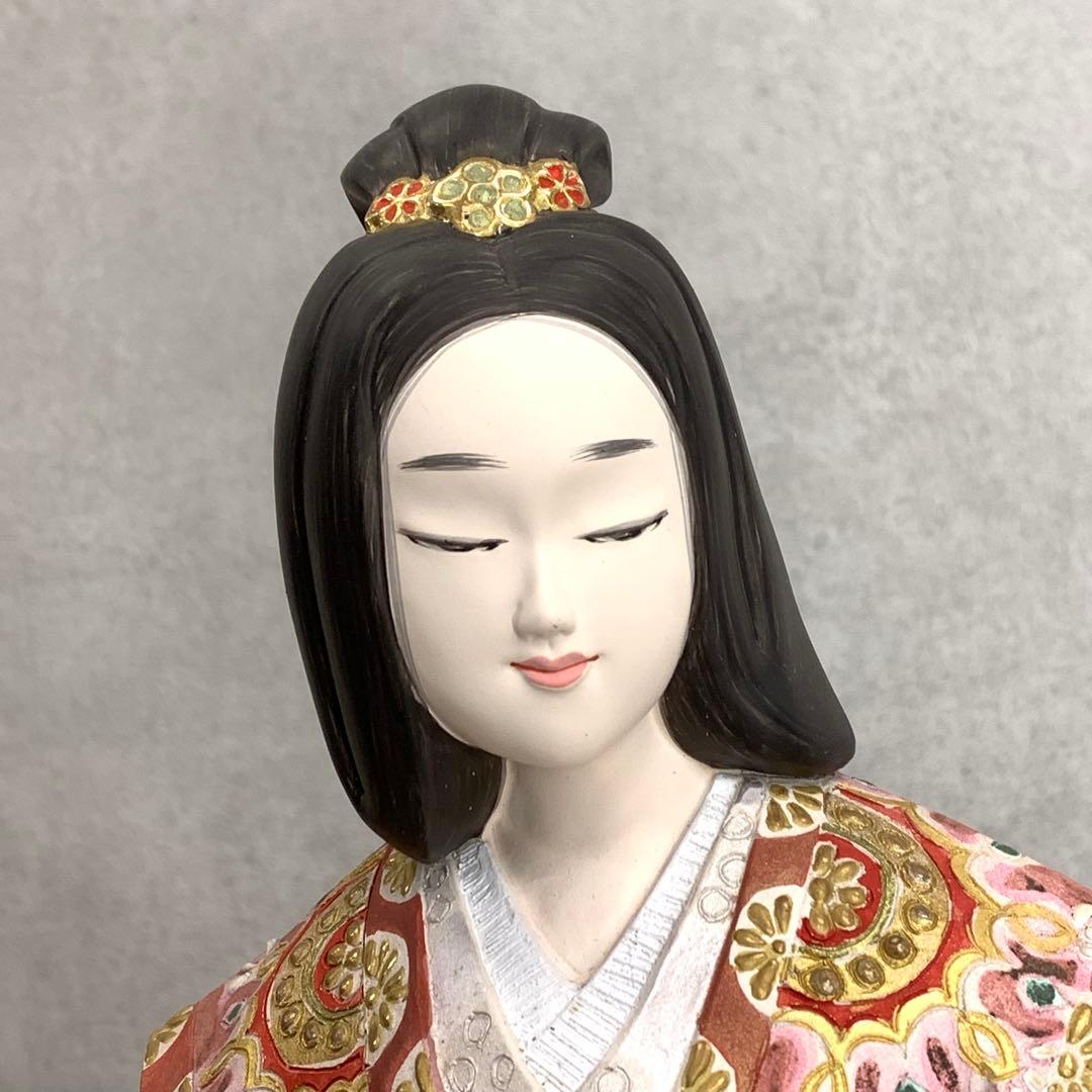 小副川祐二 余韻 箱付き 全長 約 43 cm 博多人形 楽器 人形