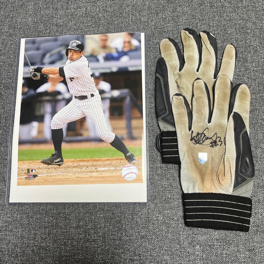 貴重 イチロー2014年実使用済バッティンググローブ直筆サイン 証明書付き