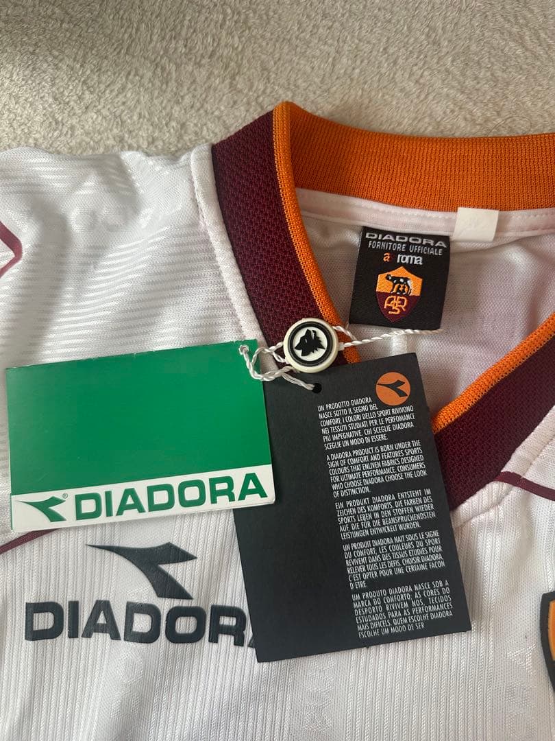 A.S. Roma DIADORA ホワイトシャツ M 中田英寿