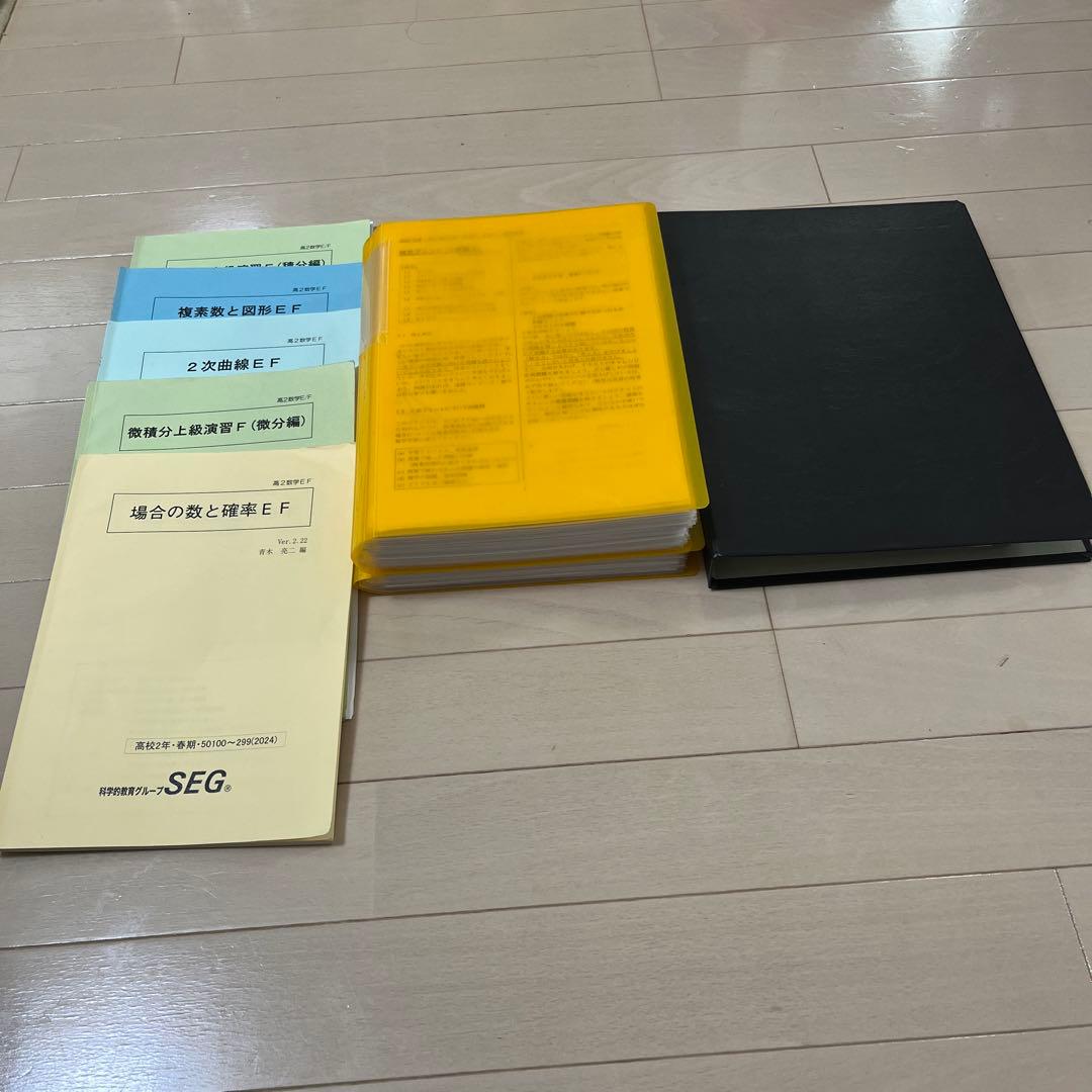 りまさま ＳＥＧ　高2 EFクラス Ⅰ期〜Ⅳ期テキストと板書、高1分のプリント