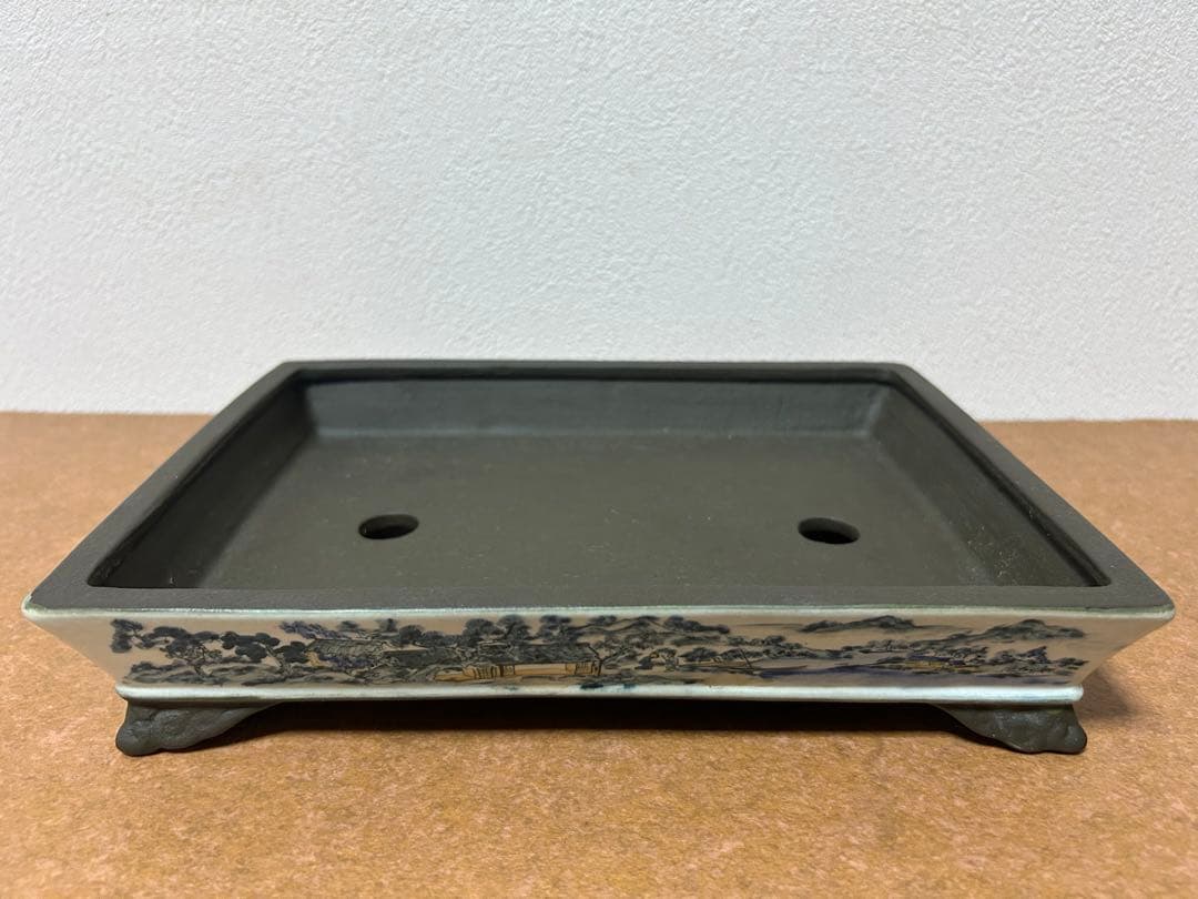 陶翠　絵鉢　盆栽鉢　小品盆栽　山野草