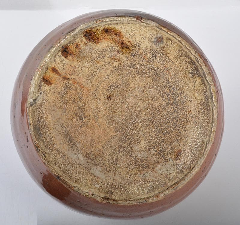 瀬戸焼　古瀬戸　鉄釉　舟徳利　壷　N　R4451C