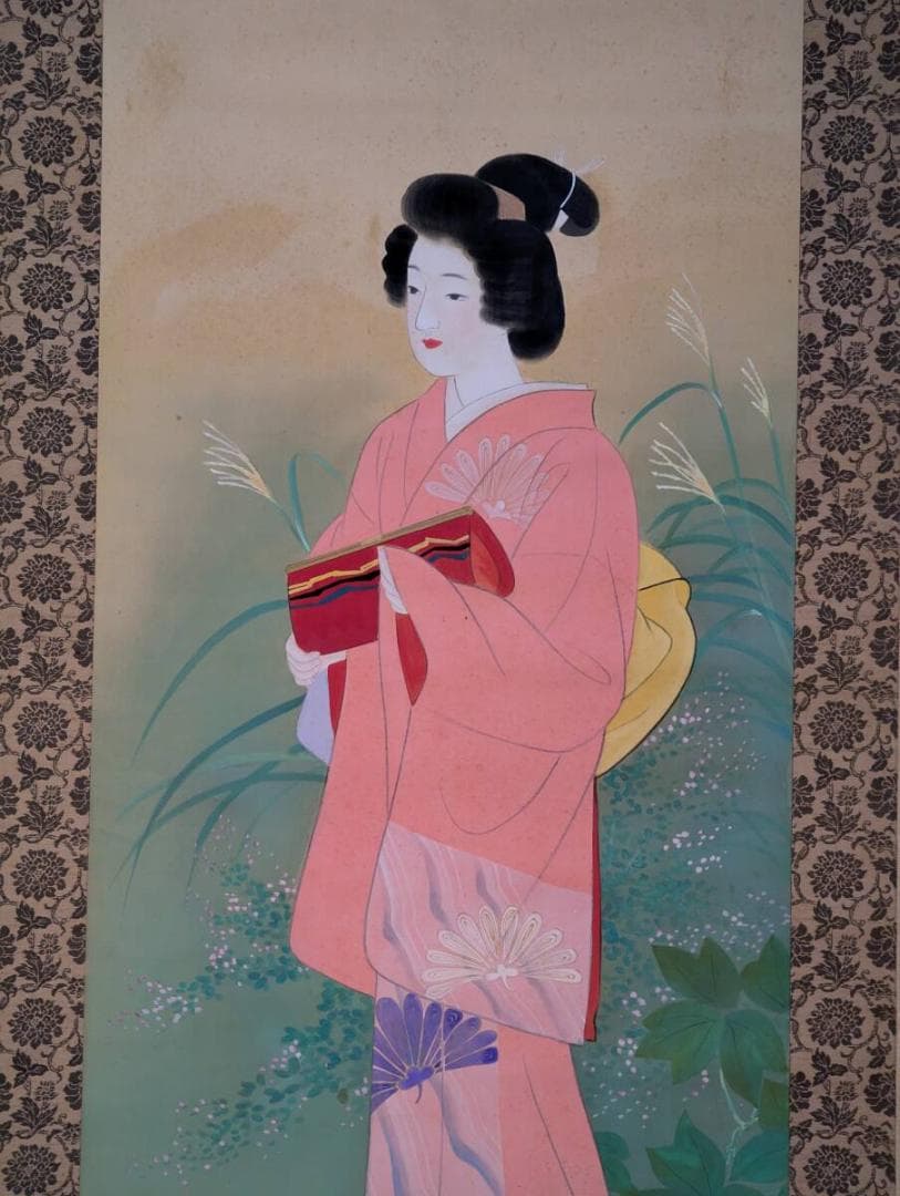 【模写】掛軸　伊東深水　美人図　歌川派浮世絵の正統　P127