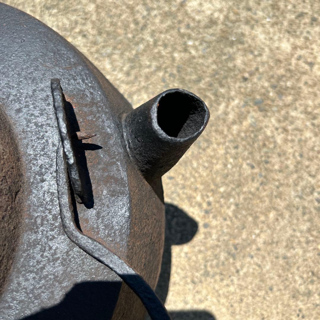 巨大　鉄瓶　オブジェ　昭和レトロ　水漏れ有り　15日まで値引き