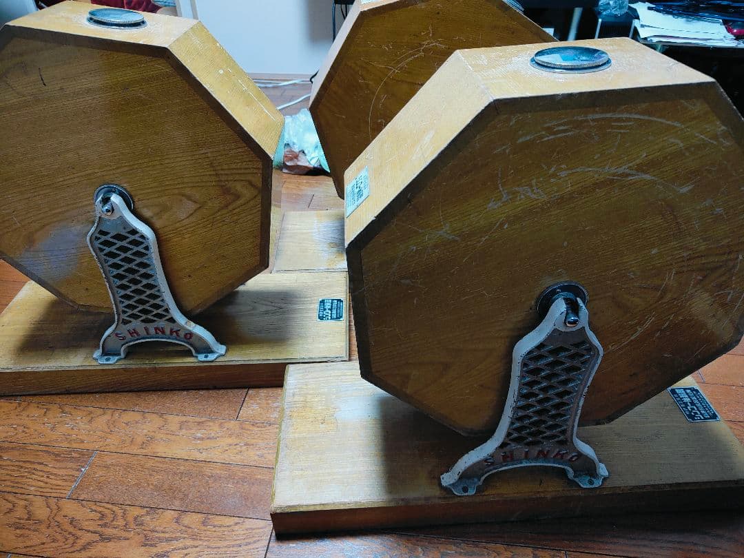 シンコー抽選器 ガラポン ガラガラ 抽選機 レトロ 木製 3台