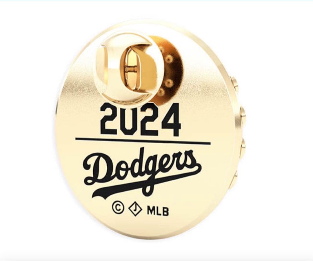 MLB公式 認定品 2024ドジャース ラペルピンバッジワールドシリーズ優勝記念