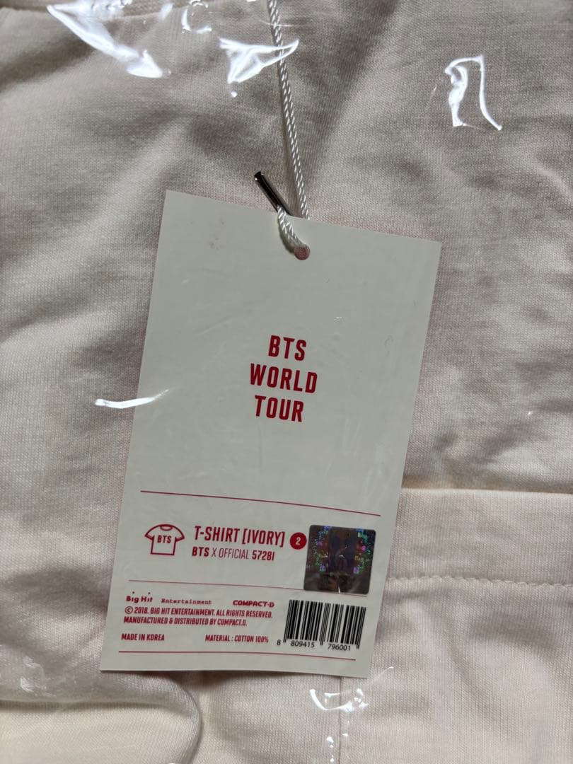 BTS WORLD TOUR T-SHIRT アイボリー Lサイズ