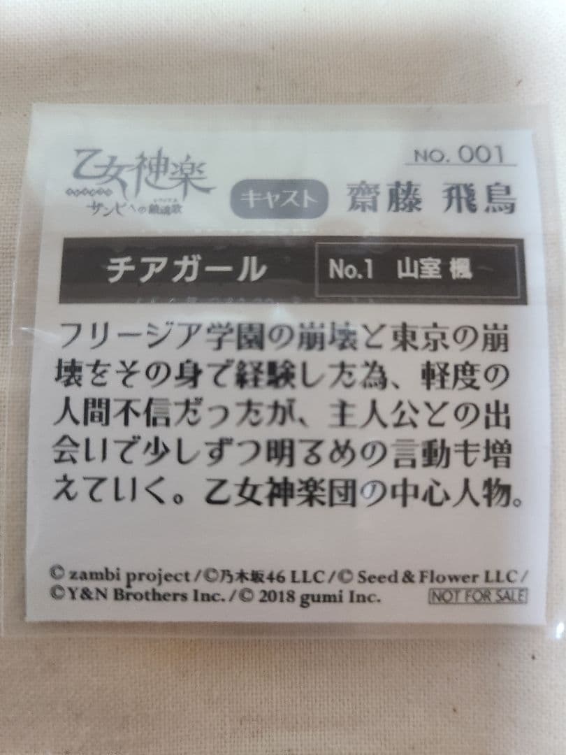 【齋藤飛鳥、直筆サイン入り】シール＆他の出演メンバーのシール(サイン無し)