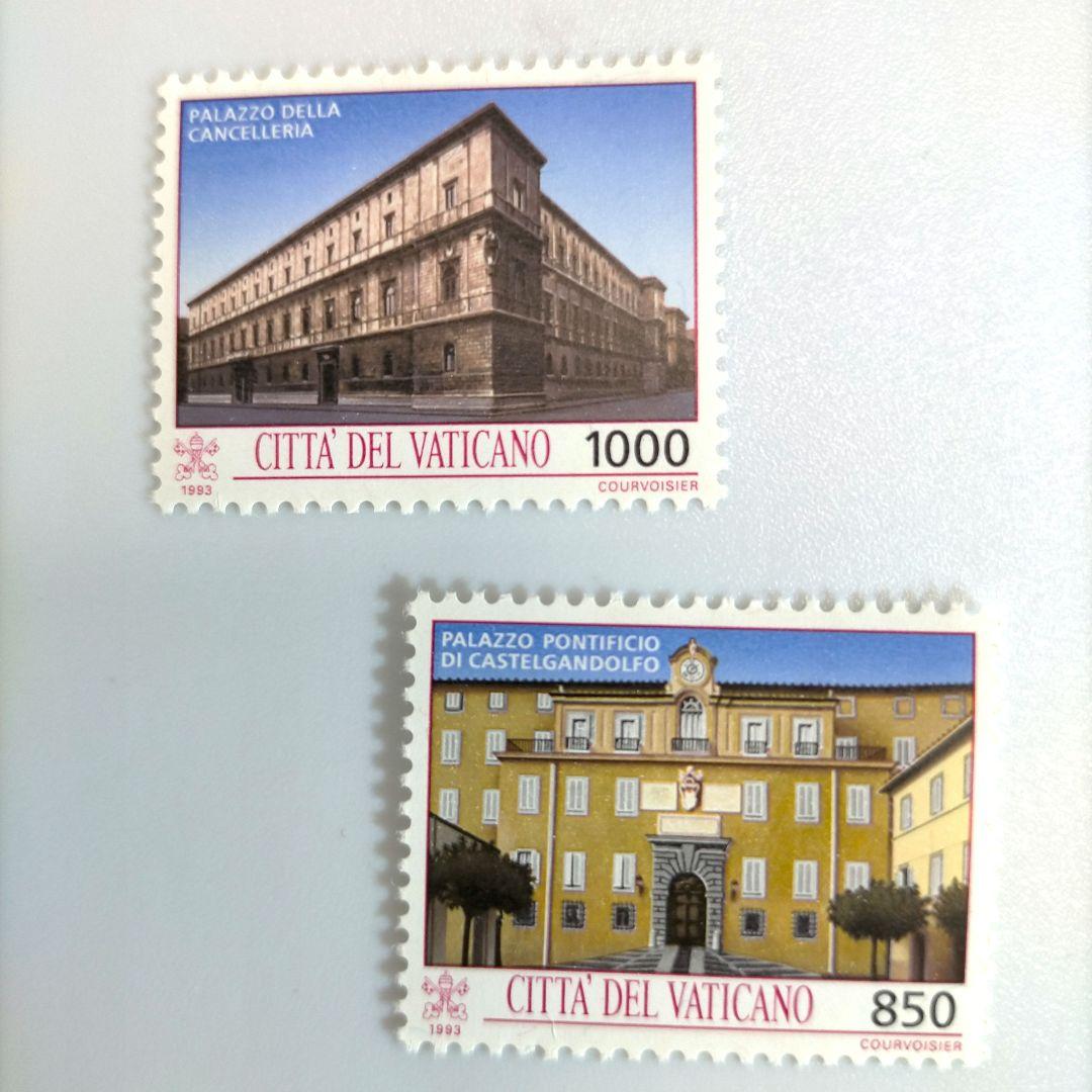 2617 外国切手 バテカン 1993年 宮殿建築 10種完 未使用