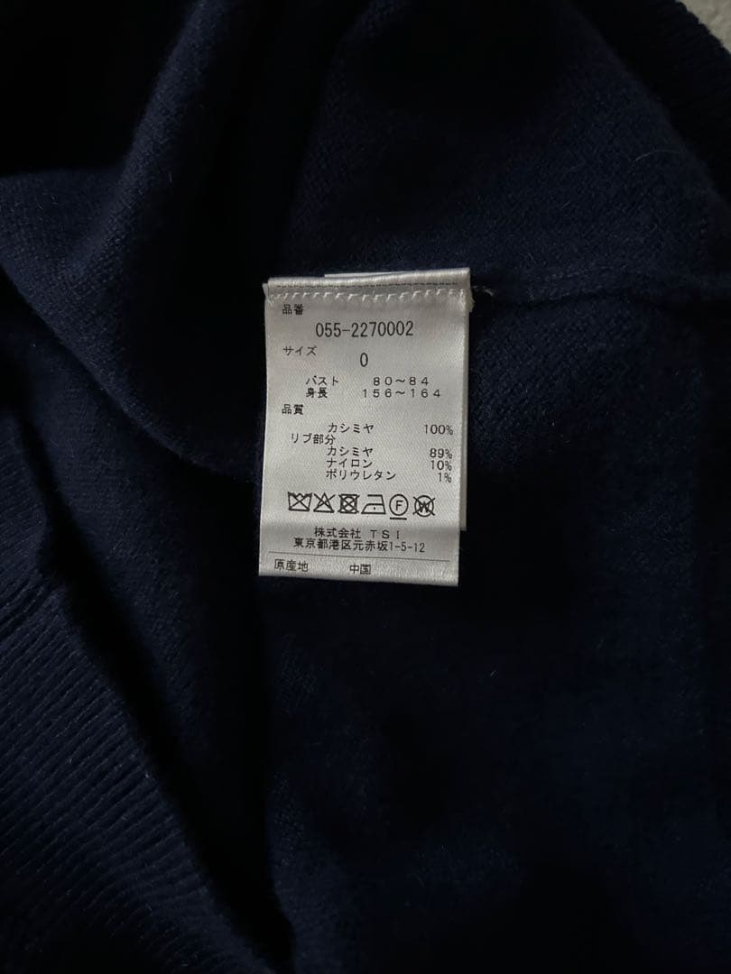 新品 パーリーゲイツ カシミヤ100% ニット セーター レディース ネイビー