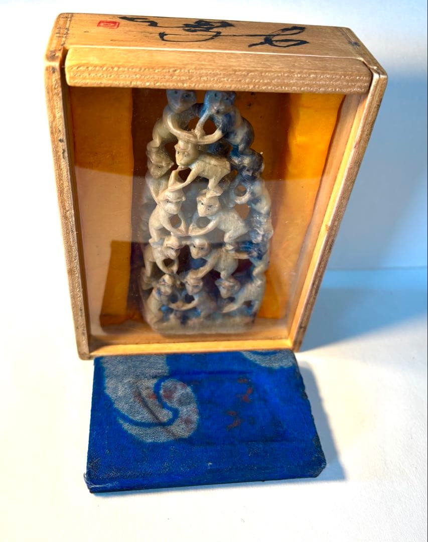 印材、遊印、篆刻、置物、書道、落款印：（猿一図柄）も木から落ちる。