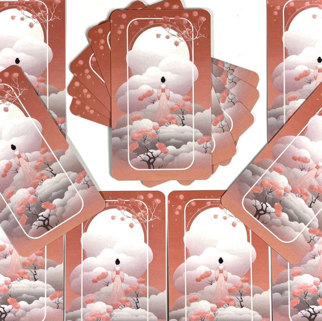 新品 雪月花ピンク タロット 全78枚 海外お取り寄せ 巾着プレゼント