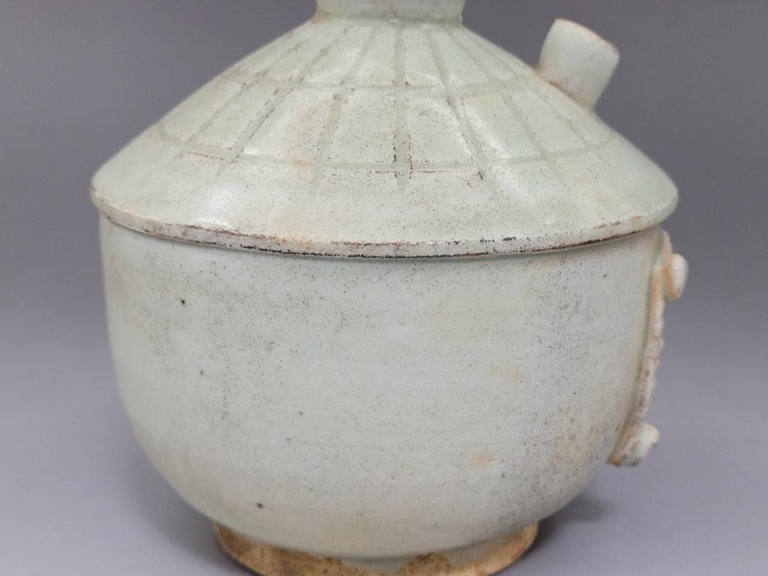 白磁 家型 香炉 油灯 宋元時代 高さ約11.1cm