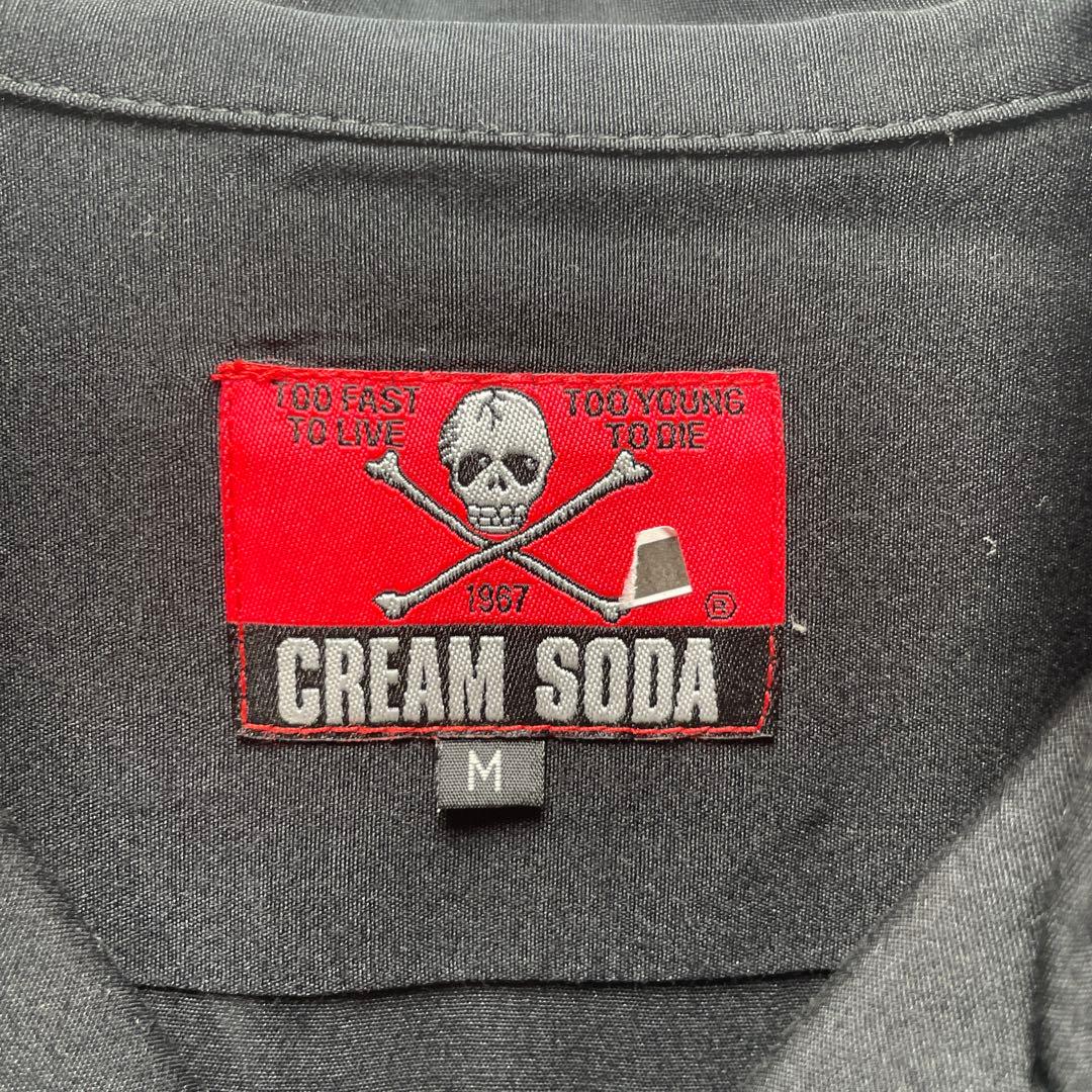 美品　クリームソーダ　クロスボーン　刺繍　ボーリングシャツ　サイズM