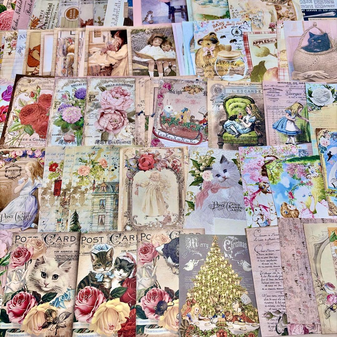 値下げ 海外マステ　コラージュ素材 デザインペーパーなど大量まとめ売り☆