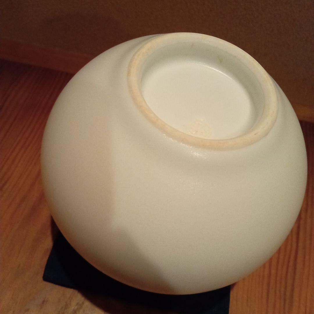 【真作】白瓷壺　前田昭博