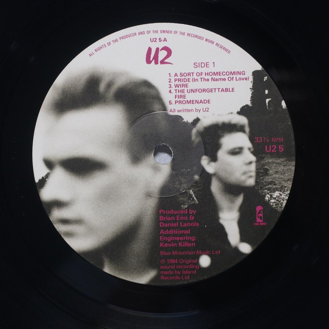 英LP U2 The Unforgettable Fire UK盤 Stereo