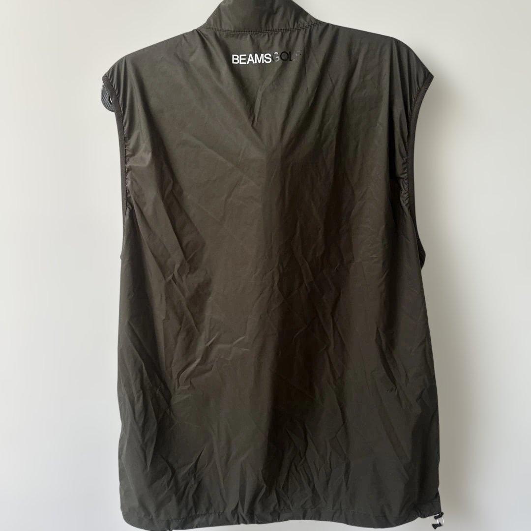 【新品】beams golf 撥水ストレッチオリーブベスト　Lサイズ