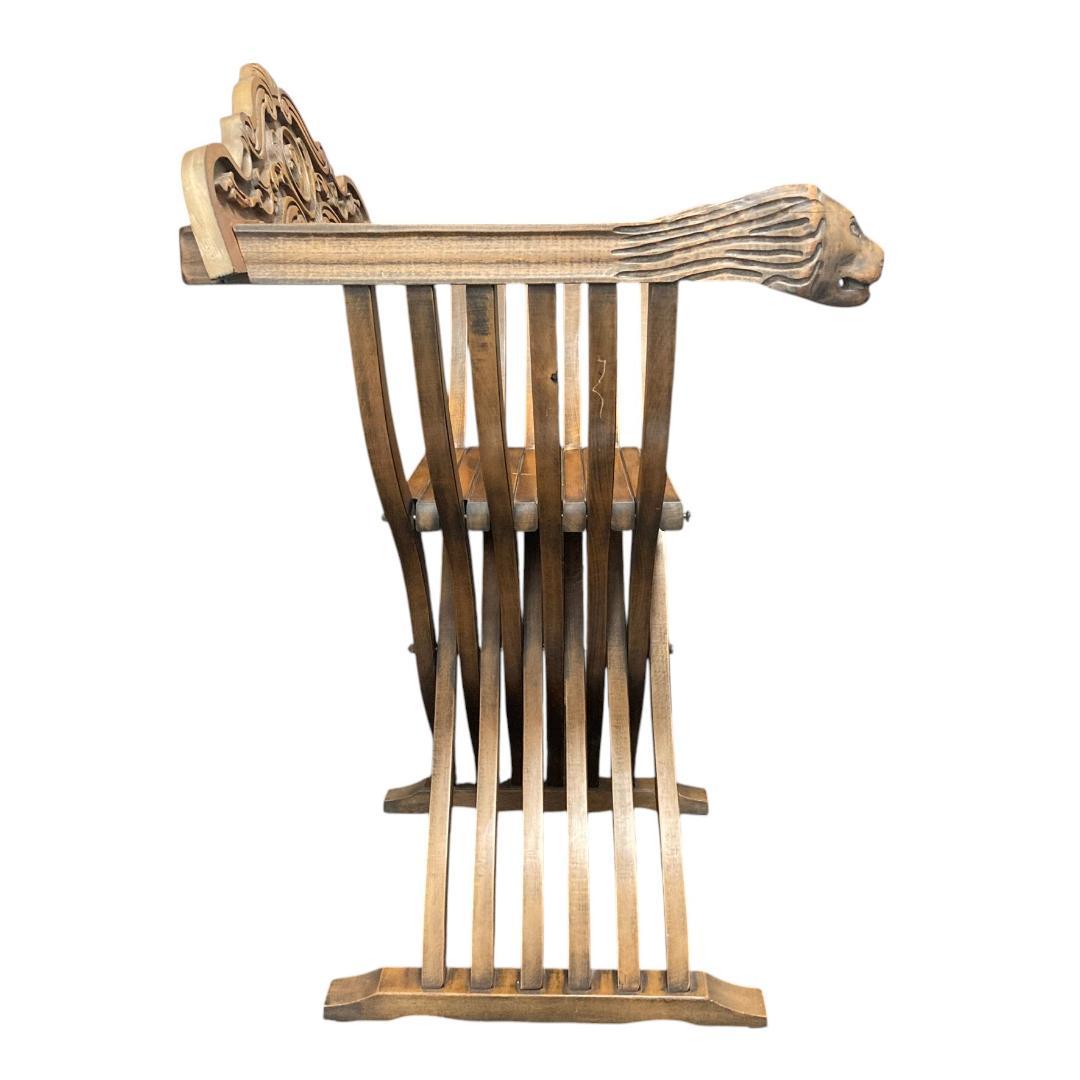 サヴォナローラ チェア イタリア ライオン アンティーク レトロ 折りたたみ