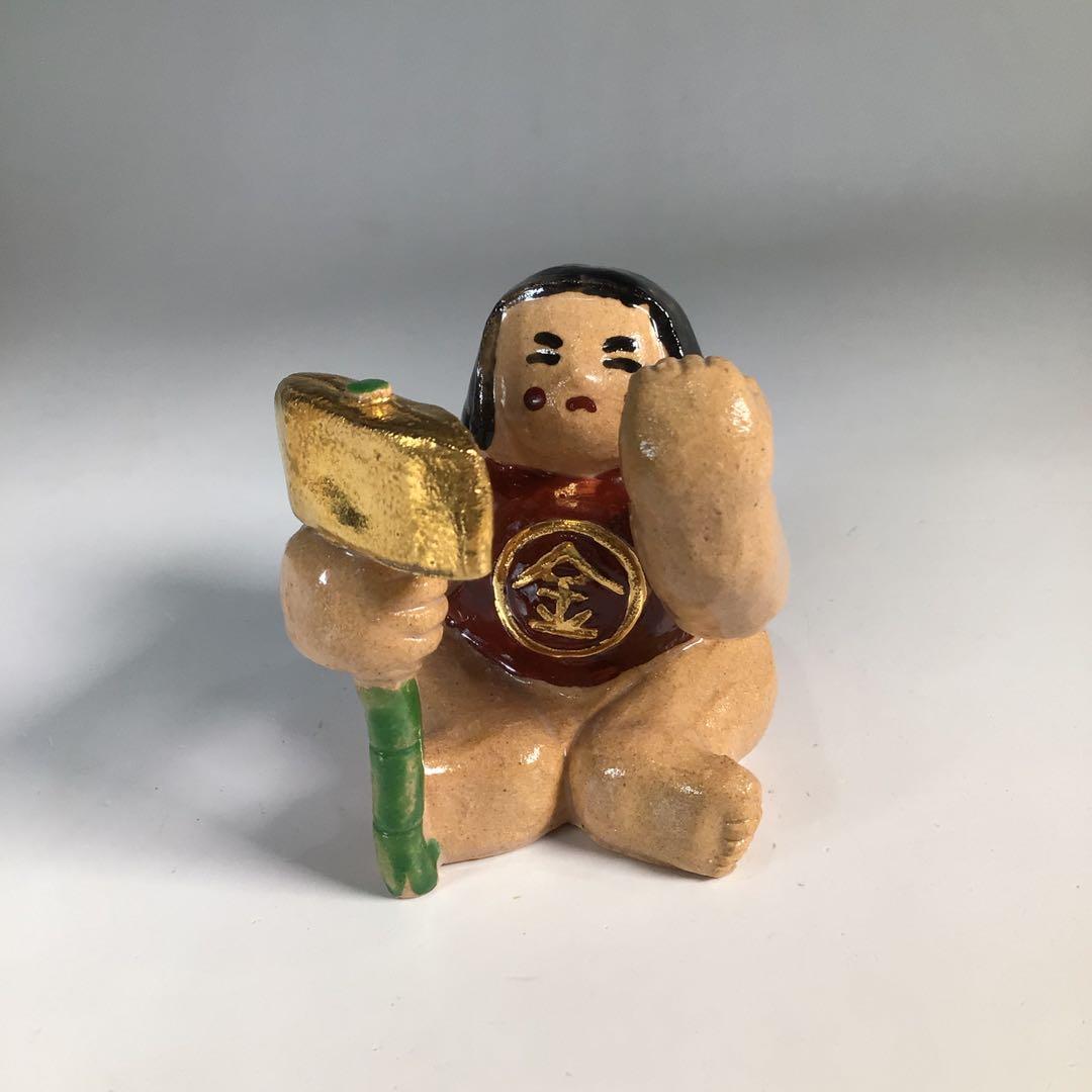 Ｎ９１２　蓋置　『一陶人窯　長谷川剛造』『金太郎蓋置』　共箱　茶道具