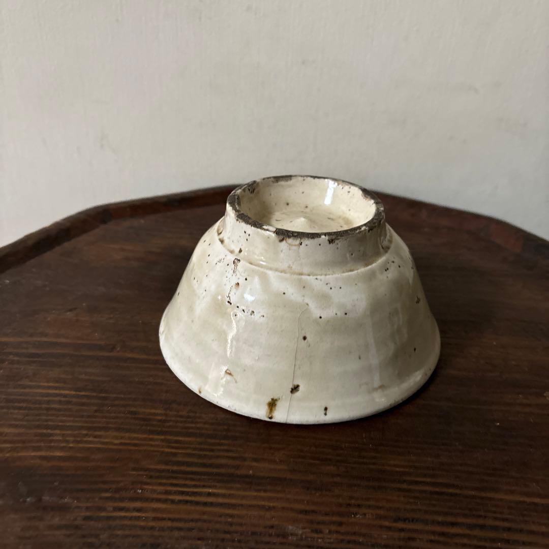 李朝大振り茶碗　鉢　白磁　韓国骨董品.アンティーク.古民芸.立原正秋